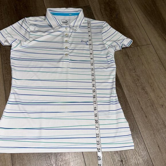 PUMA GOLF Striped PowerCool Polo Shirt Women's Small - Picture 9 of 12